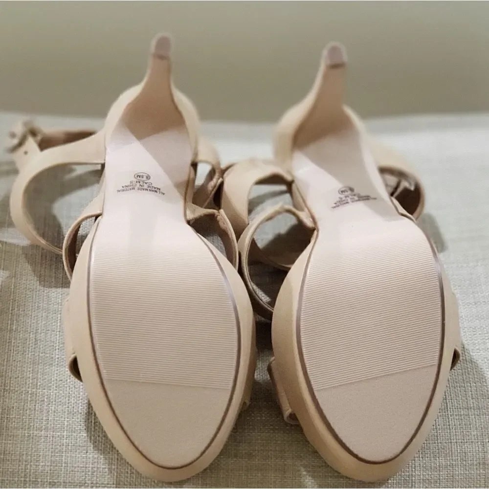 Sexy nude strapy heels
